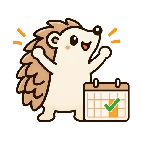 日程が決まって喜ぶキマルくん